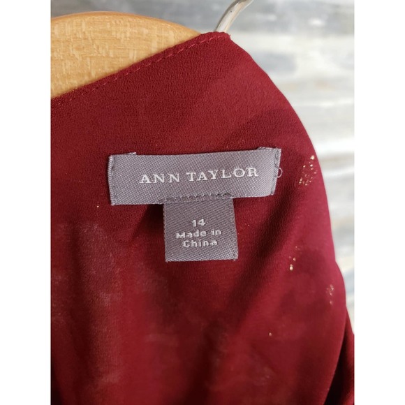 Ann Taylor Silk Floral Slip Dress 14 - Picture 8 of 9